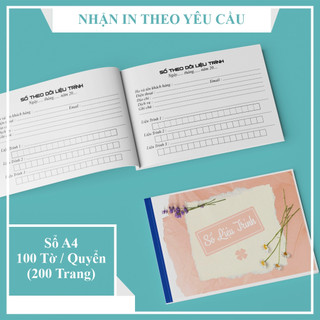 Sổ theo dõi liệu trình - 100 tờ / 200 trang - khổ a4