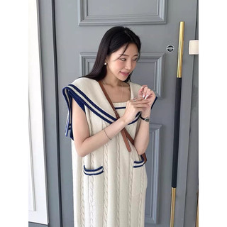 VÁY LEN MIDI CỔ VIỀN HÀN QUỐC
