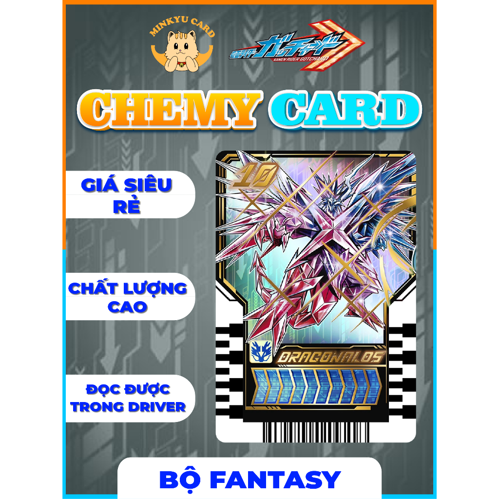 [CARD IN] [Chemy card] Thẻ bài Kamen rider gotchard bộ FANTASY