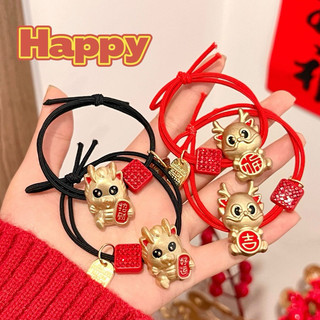 Chun cột tóc, dây cột tóc charm rồng cute tết 2024