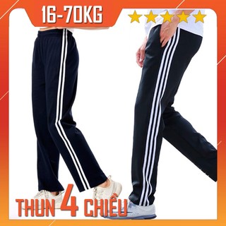 Quần thể dục cao cấp Xanh đen Jadiny hai sọc, ba sọc trắng nam nữ