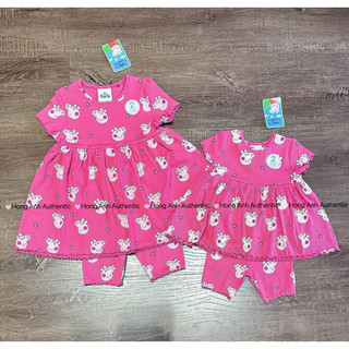 Set peppa hồng chất len tăm siu siu xinh cho bé.