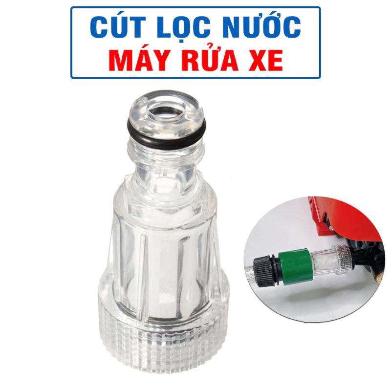 Bộ Đầu Nối Nhanh - Cốc xanh + lọc đồng Máy Rửa Xe Gia Đình