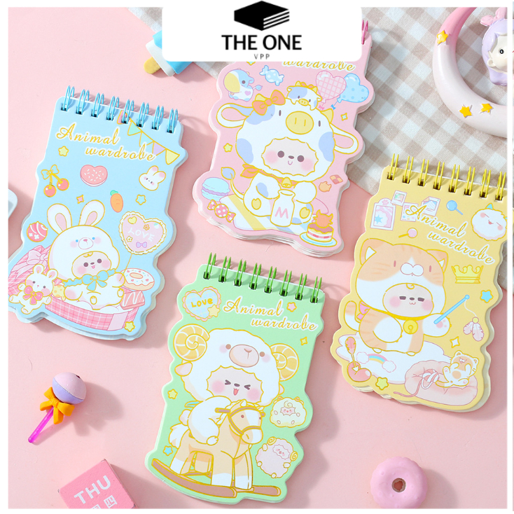 Sổ ghi chép mini THE ONE nhiều hình cute 60 trang. VPP THE ONE.