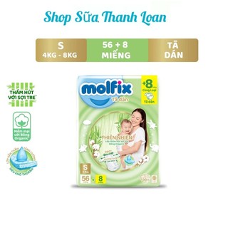 Tã dán molfix thiên nhiên jumbo s - gói 56 miếng