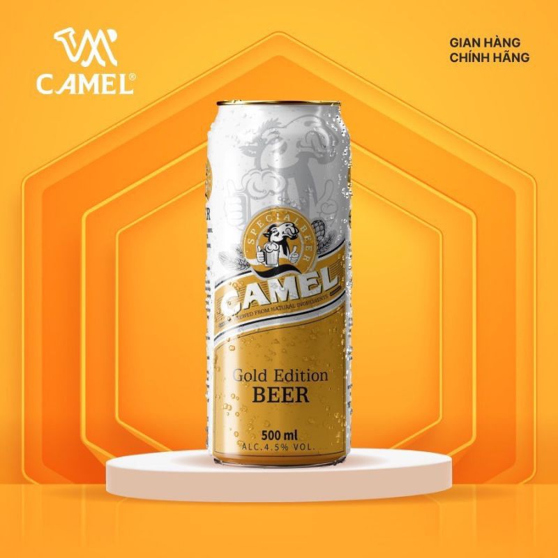 (Lon Khổng Lồ) Thùng 24 lon bia Camel Special 500ml Chính Hãng ( Vàng 500ml)