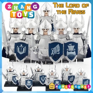 Đồ chơi Xếp hình mô hình Gondor Soldier giáp bạc trong The Lord of the Rings Minifigures Koruit KT1051