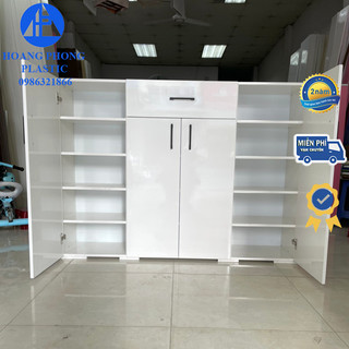 Tủ giày nhựa đài loan màu trắng - Tủ giày dép nhựa cao cấp