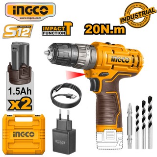 MÁY KHOAN BÚA DÙNG PIN INGCO 12V CIDLI1232/CIDLI12202