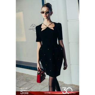 Váy đính đá cổ đan dây tay bồng d.chic ms: 2813344