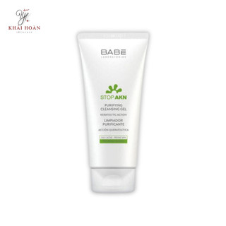 Sữa rửa mặt BABE Stop AKN Purifying Cleansing Gel cho da dầu mụn 200ml