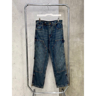 [Hight Quality] Hàng Có Sẵn!! Quần Jeans LV Luon Vuituoi - Monogram Workwear Denim Pants - FW24 Ống Suông Loại 1