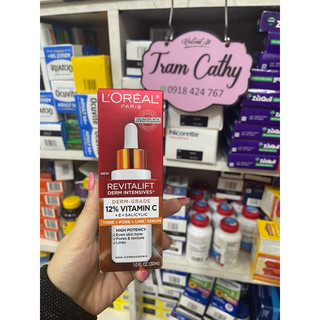 [Hàng Mỹ]Serum giảm thâm, nám dưỡng trắng da L’Oreal Paris Revitalift Derm Intensives 10% Vitamin C