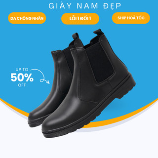 Giày Chelsea Boots Classic Retro nam, giay nam đế tăng chiều cao form dáng công sở