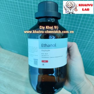 Ethanol 99.7% C2H5OH cồn tinh khiết chai THỦY TINH 500ml