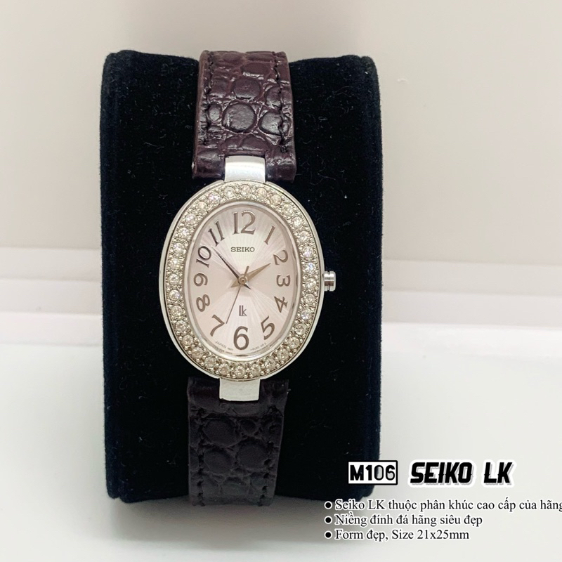 Siêu phầm đồng hồ nữ hiệu Seiko LK, niềng đính đá - Chính hãng [Nhật bãi]