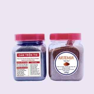 Combo cám trộn dinh dưỡng t10 & artemia sấy khô - thức ăn dinh dưỡng cho cá cảnh
