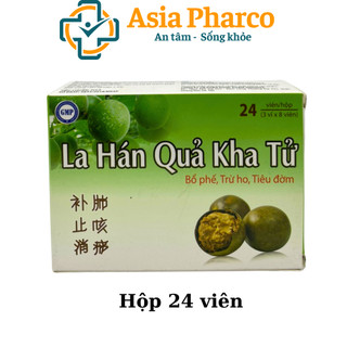 Viên ngậm LA HÁN QUẢ KHA TỬ giúp bổ phế, trừ ho, tiêu đờm - HỘP 24 viên