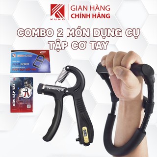 Combo 2 Món Dụng Cụ Tập Cơ Tay Chữ U Cao Cấp Và Kìm Tập Tay Đếm Số KUNO SPORT