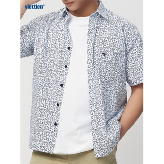 Sơmi ngắn tay VIETTIEN SMART CASUAL lai ngang Vải sợi hoa hồng phom REGULAR - 6S0612NR1/SNHZ