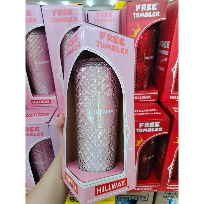 Ly Kim Cương Tumbler 2 Lớp Kèm Ống Hút