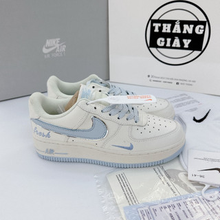 Giày thể thao nữ thắng giày af1 fresk trắng xanh