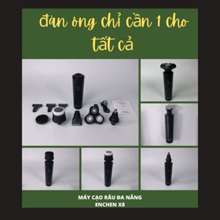 Máy cạo râu đa năng chống nước 5 trong 1 Enchen X8 tiêu chuẩn IPX7 kiêm