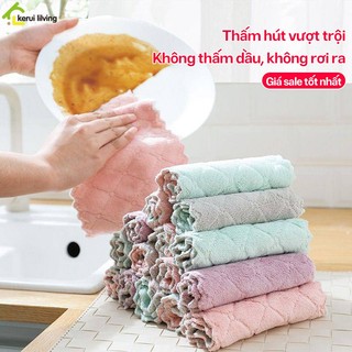 Khăn lau chùi vải sợi nhỏ tiện dụng đa năng AISHA, khăn lau chùi bếp, khăn lau chùi chén dĩa, khăn