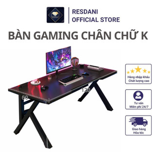Bàn Gaming Chân Chữ K 120x60x75cm,Decor Phòng Bàn Để Máy Tính,Làm Việc,Mặt Gỗ MDF,Chân Kim Loại Chắc Chắn RESDANI