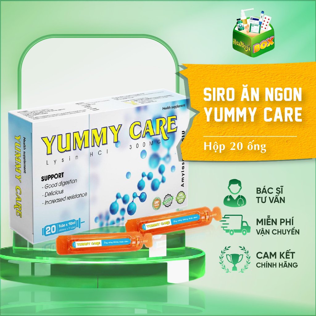 Siro ăn ngon, tiêu hóa tốt, tăng miễn dịch Yummy Care cho bé (H 20 ống)