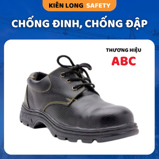 Giày bảo hộ lao động - giày ABC đế thép mũi sắt chỉ vàng