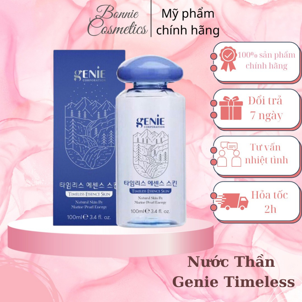 Nước thần Genie Timeless Essence Skin dưỡng da, cấp ẩm cho da 100ml - BonnieCosmetics