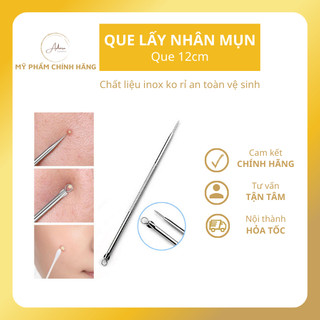 Que nặn mụn 2 đầu, cây lấy nhân mụn 12cm