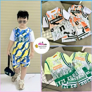Bộ đùi thun lạnh 3D loại 1 Ann's Kids - sỉ quần áo trẻ em hcm pikakids