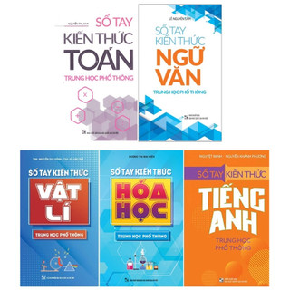 Sách: combo 5 cuốn sổ tay kiến thức trung học phổ thông