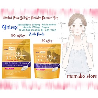 dành cho tuổi 30+ (dạng bột hòa tan) Bột dinh dưỡng Collagen Asahi màu vàng(từ 30 tuổi trở lên)/ nội địa nhật