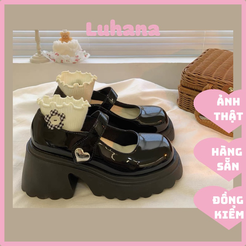 (Hàng sẵn) Giày lolita nữ thời trang giày mary jane nữ đế đốc phong cách ulzzang đi học đi chơi đẹp êm.Ms: LLT010