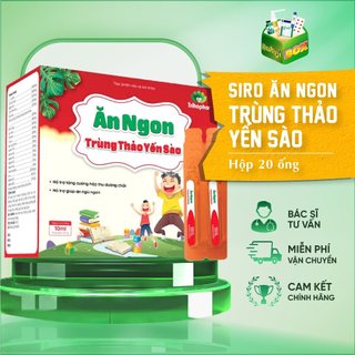 Siro Ăn Ngon Trùng Thảo Yến Sào (Hộp 20 ống) - Giúp bé ăn ngon, bổ sung vitamin cho bé