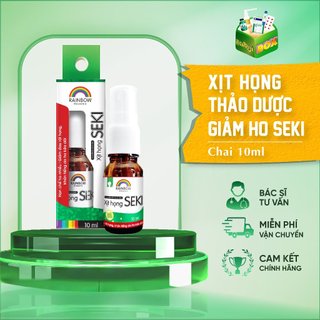 Xịt họng thảo dược Seki - Giảm ho, đau họng, tăng cường miễn dịch đường hô hấp (Chai 10ml)