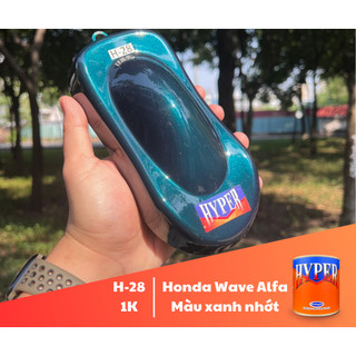 |xanh nhớt wave| sơn xe máy hyper xanh nhớt honda wave alpha 1k - 1lit