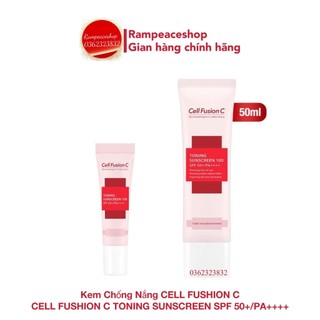 Kem Chống Nắng Cell Fusion C Laser Sunscreen/ Toning Sunscreen 100 SPF 50+/PA++++ Hàn Quốc
