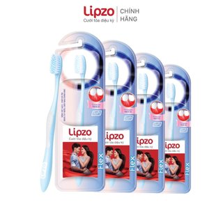 Combo 5 Bàn Chải Đánh Răng Lipzo Flex Khay Màu Pastel Công Nghệ  Lông Bàn Chải Lõi Kép Chỉ Tơ Nha Khoa Siêu Linh Hoạt