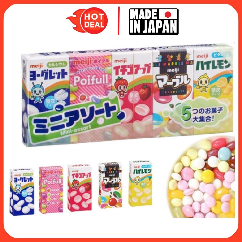 Kẹo Sữa Chua Meiji Nội Địa Nhật Hộp Mix 5 Vị