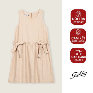 Đầm baby doll nhung tăm màu be cho nữ - Gabby