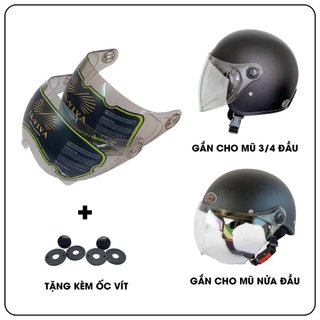 Kính chắn gió nón bảo hiểm, kính gắn mũ bảo hiểm nửa đầu và mũ 3/4