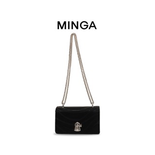 Túi xách đeo vai MINGA Túi Vuông Mini Da Pu kẹp nách nữ Vân Lượn Sóng Khóa Xoay Sang Chảnh Tiện Lợi  Dự Tiệc 6078 A-11