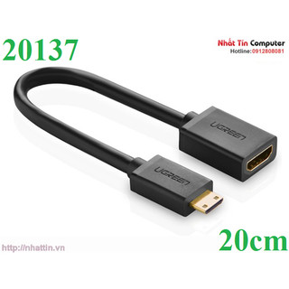 Cáp nối dài mini hdmi to hdmi dài 20cm ugreen 20137 cao cấp