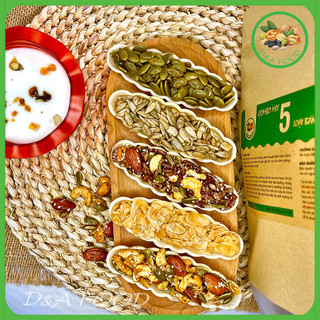 Combo mix 5 loại bánh thuyền siêu hạt bánh dinh dưỡng ăn kiêng, giảm cân