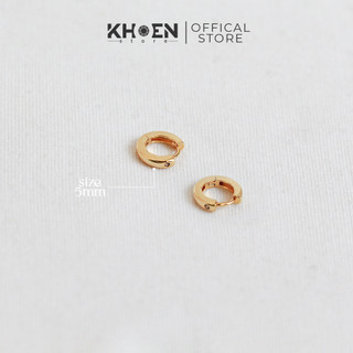 Khuyên tai Tròn 1 hạt đá 5mm - Hợp kim - Khoen store