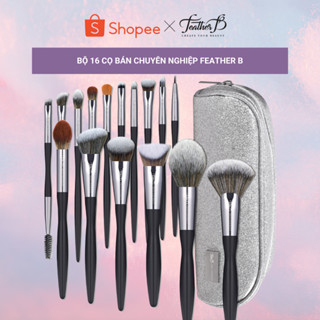 Bộ cọ makeup bán chuyên nghiệp - bộ cọ trang điểm Feather B 16 cây - Bộ cọ chuyên nghiệp